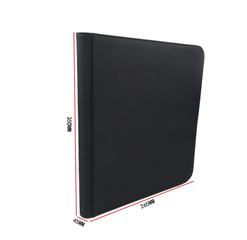 PU 9 and 12 pocket zippered card book Card collection book