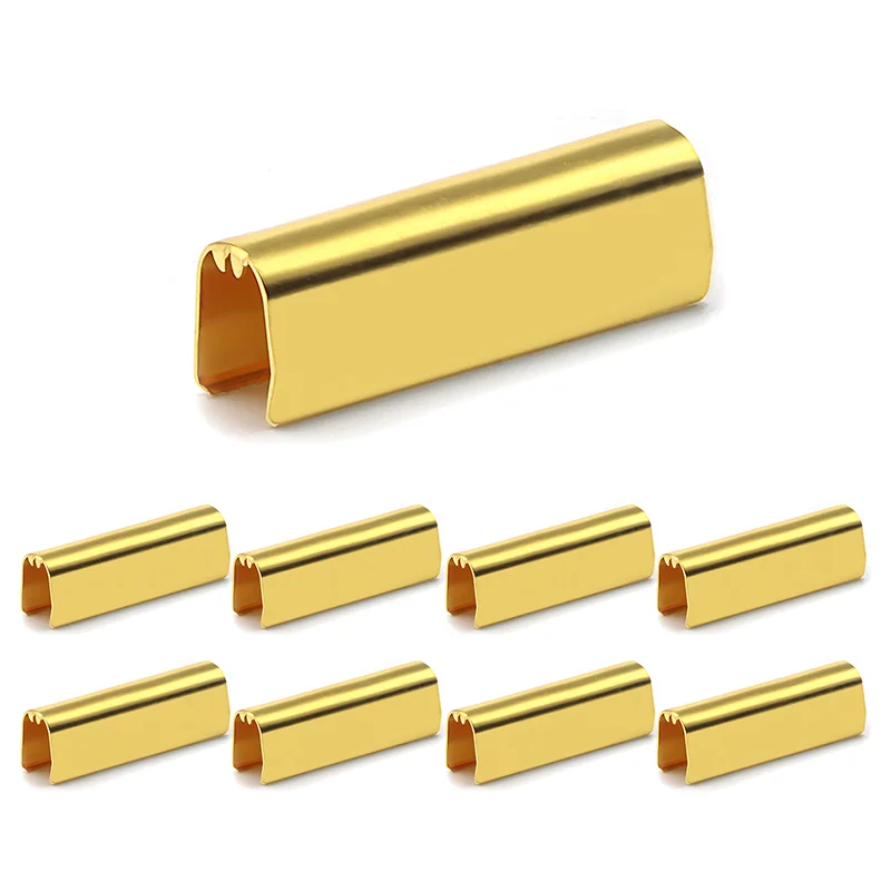 Custom Logo Metal Crimp for Flat Laces Lanyard Clip Cord End Tip aglets Metal Cord Ending Clips