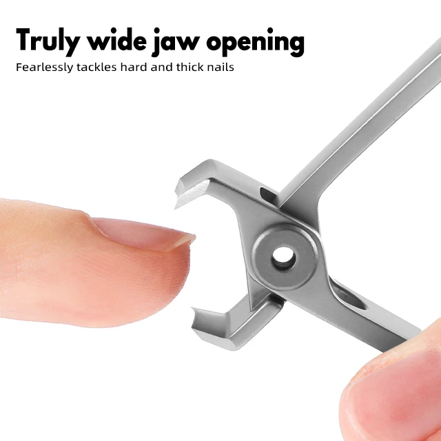 New arrival nail supplies large size wide jaw nail cutter mess free no splash nail clipper for men and women and elder person