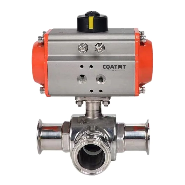CQATMT High Quality Mirror Polishing Stainless Steel Pneumatic Valve Quick Mounted Pneumatic Valve