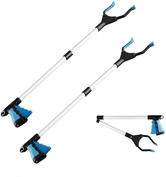 32 inch Folding Grabber Reacher Tool for Elderly, Lightweight Extra Long Handy Trash Claw Grabber