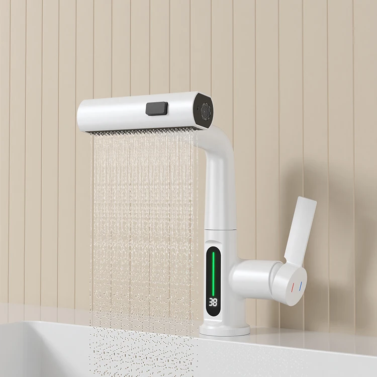 New Design Hot and Cold Water Tap One Hole Pull Down Bathroom Basin Mixer