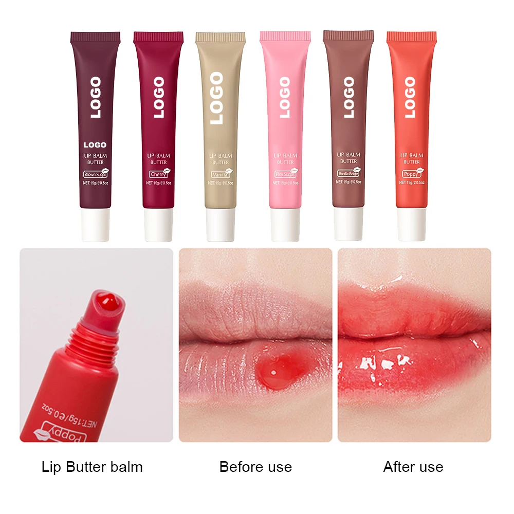 New Arrivals Lip Care Natural 15g Hot Moisturizing Shea Butter Lip Butter Balm Wholesale High Quality Vegan Lip Butter Balm