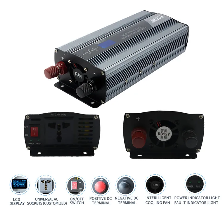 Home Solar System 12v 220v Power Inverter 500w Solar Inverter for Motorhome, RV