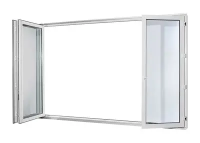 Thermal break aluminum bi-folding patio door heavy duty hing concertina vinyl folding doors folding glass doors price