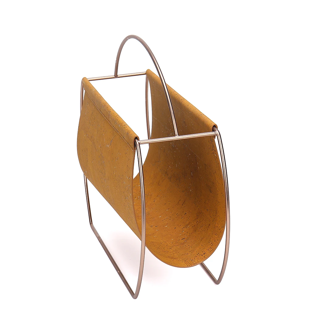 High Quality Leather Metal Display Storage Holders Magazine Newspaper Book Racks For Home Book