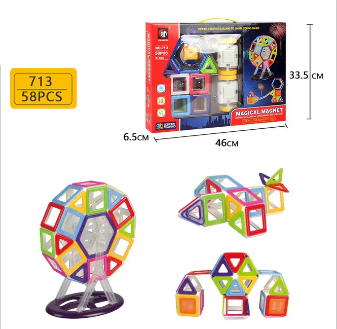 
2019 Hot Connecting Car Set for Kids Magnetic Custom Toys Inteclletual Building Assemble Blocks 