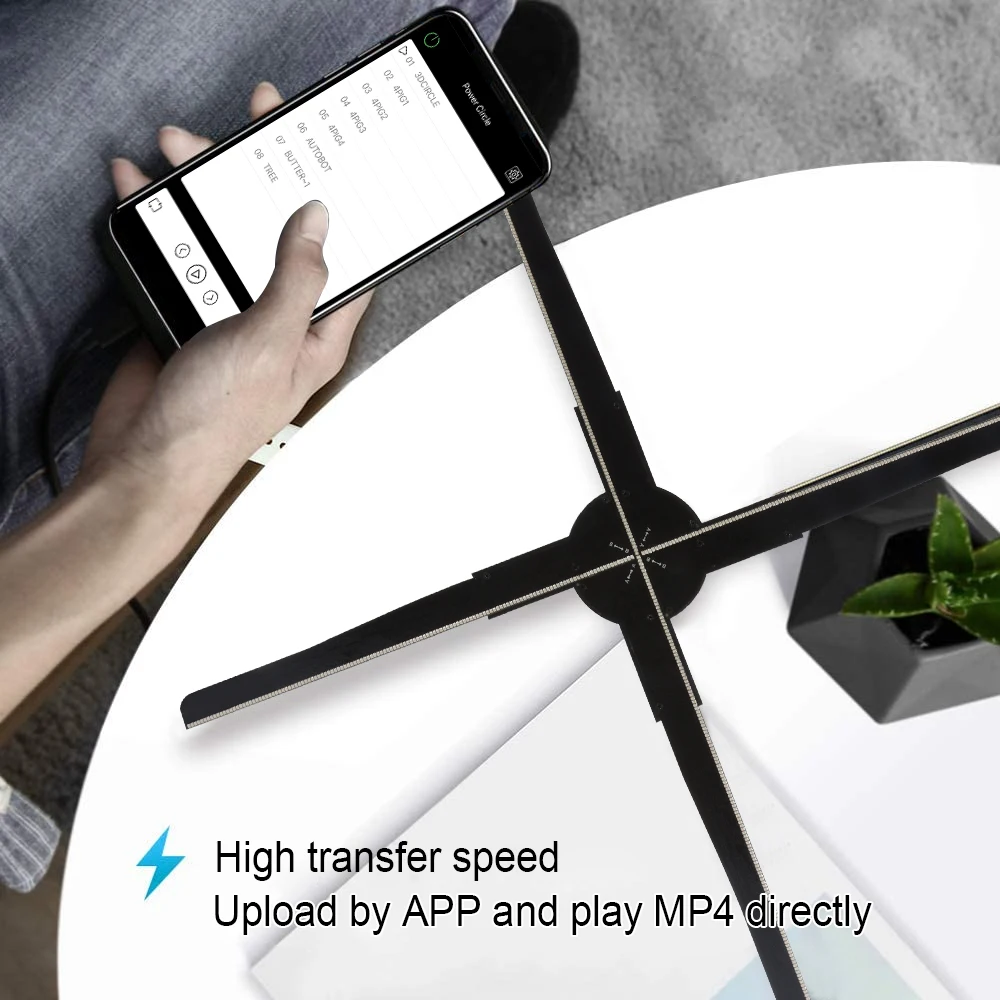 2023 hot sales  LED 3D FAN 56cm Advertising Machine Projector HD LED holographic display 3D hologram fan