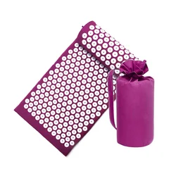 Private Label Yoga Massage Linen Cushion Home House Cotton Acupressure Mat and Pillow Set