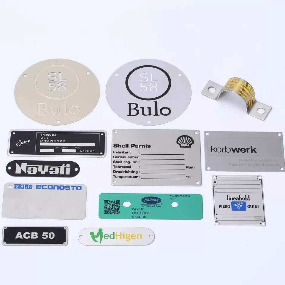Good Selling and Quality Custom Logo Etch Paint Stainless Steel Machine Name plate for Brand Label