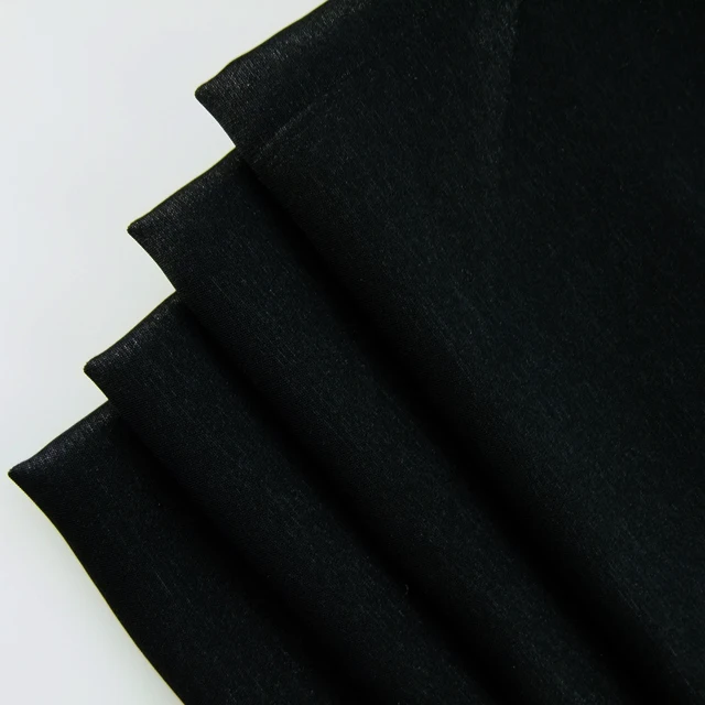 customized color textile material fabric black 100% polyester woven fabric with lurex for arab robe