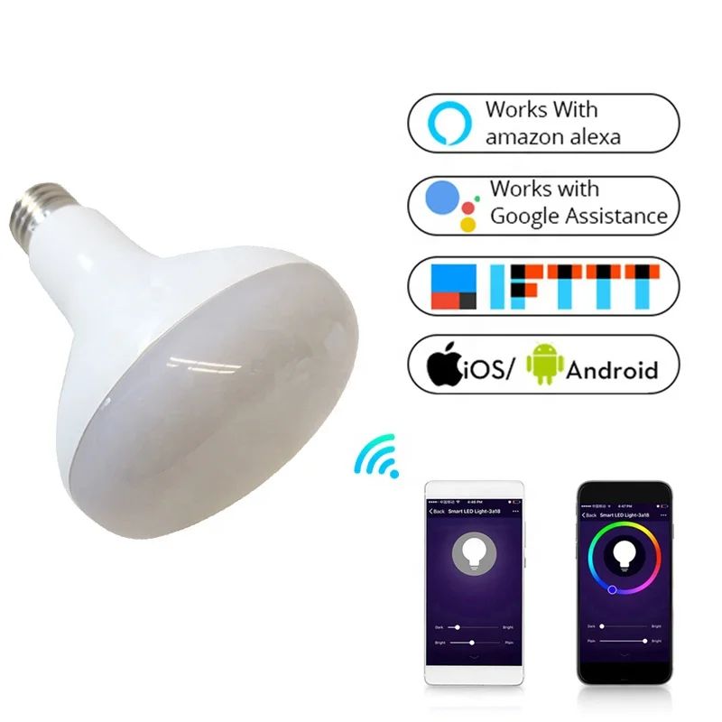 UEMON Tuya App Wifi Cup Shape Led Ceiling Lamps Indoor and Outdoor Smart Light Bulb Alexa Google Home