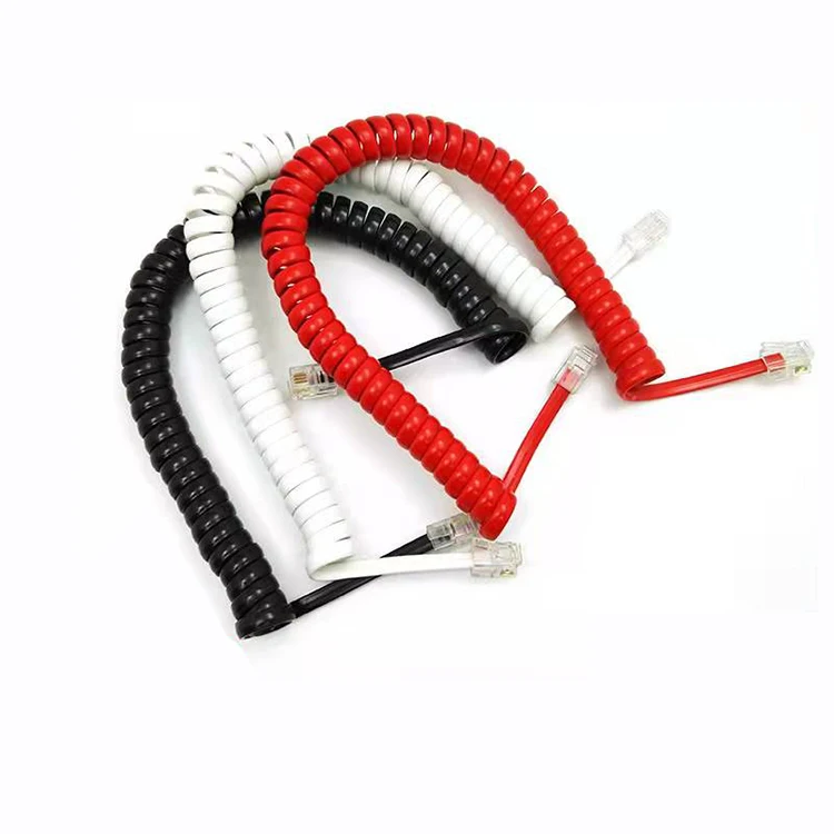 RJ11 Telephone Patch Cord 1m 2m 3m RJ9 RJ11 RJ12 6p4c 6P6C 4p4C 2P2C Intercom Telephone Cable