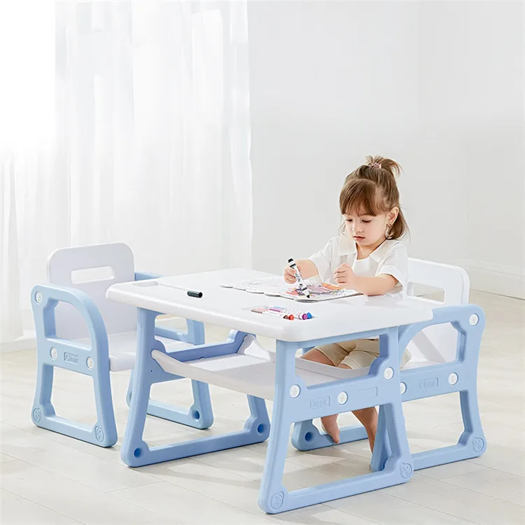 Modern Adjustable Comfortable Pe Baby Chair Table Children Plastic Dining Table And Chair