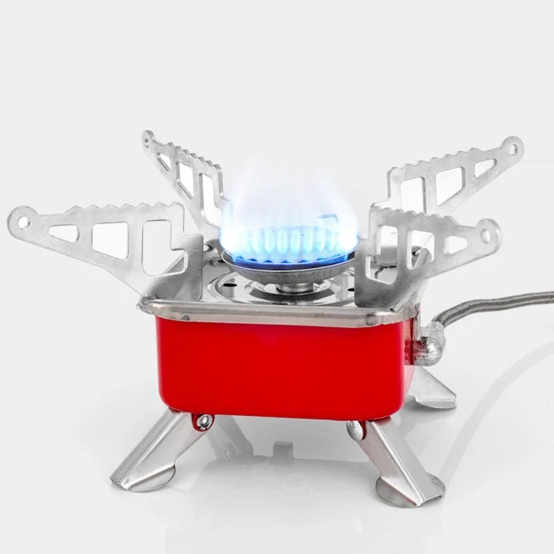 Portable Lightweight Camping Stove Collapsible Pocket Rocket Backpacking Stove Single Burner with Piezo Ignition for Hiking