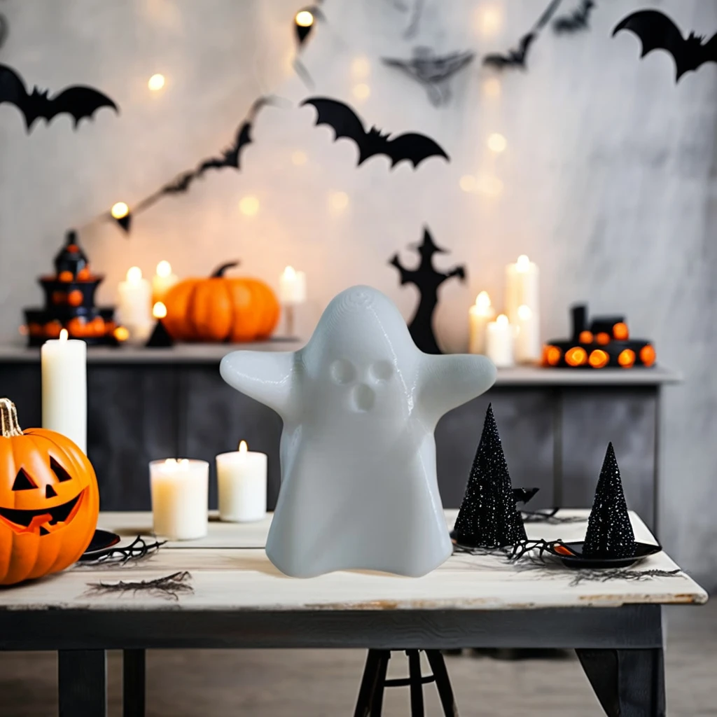 Wholesale Hot Selling Creative Cute Halloween 3d Printed White Ghost Toy Halloween Home Decor Halloween Decor Celebration