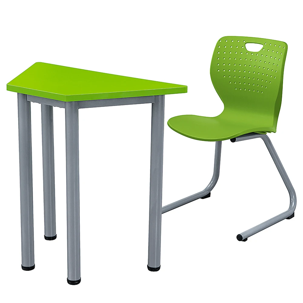 China wholesale popular design primary school furniture metal student desk and chair classroom study table desk training chair