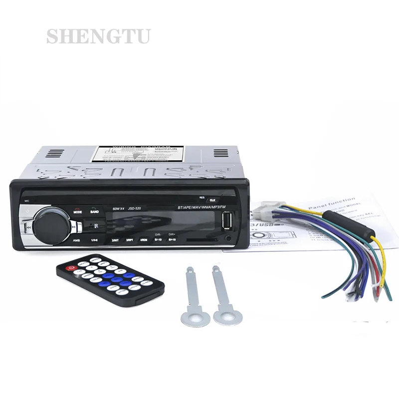 SHENGTU Car Radio Stereo Player Mp3 1din Digital Bt Player 60wx4 Fm Radio Stereo Audio With In Dash Aux Input Jsd520