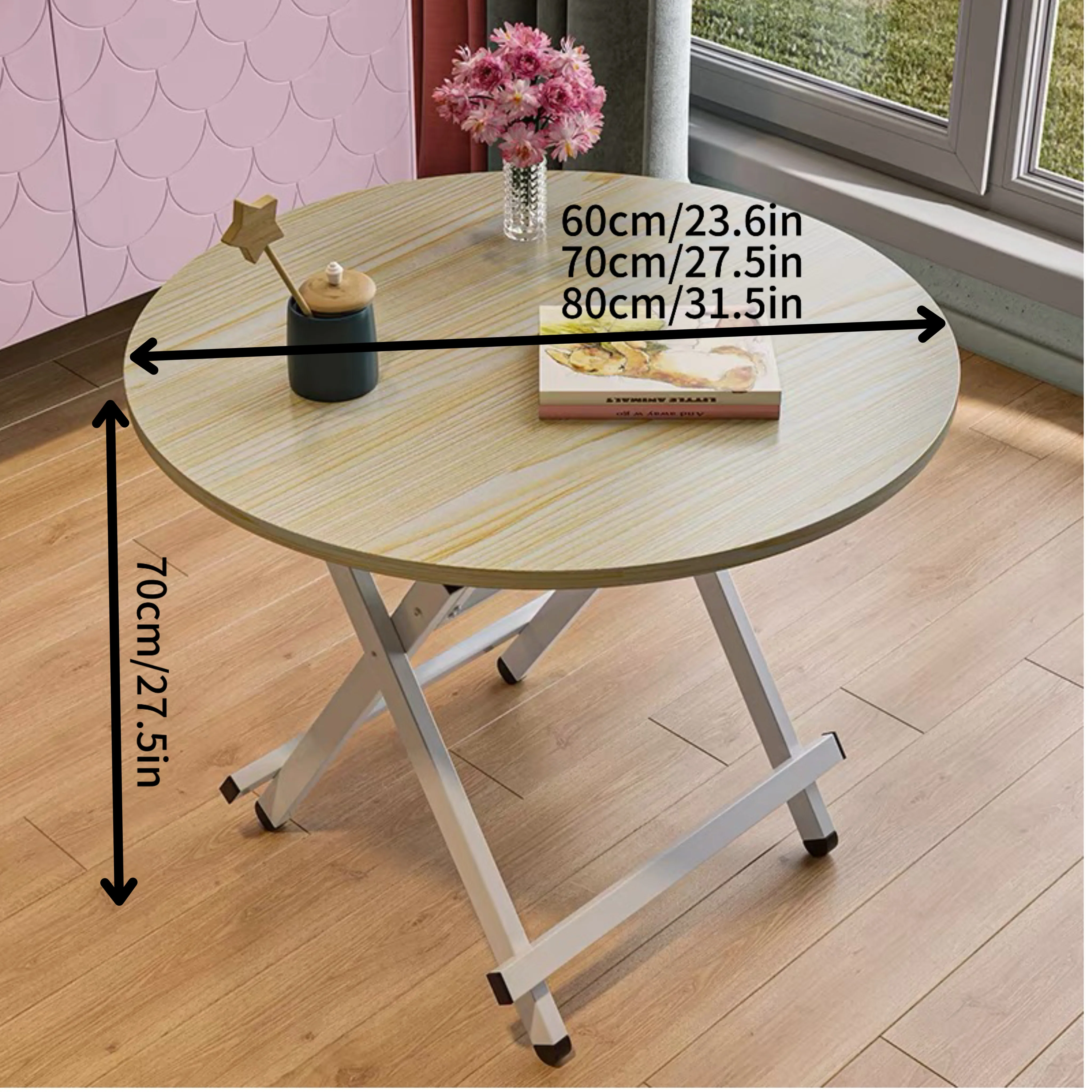 Factory simple Living room Dining room Metal leg dining table foldable learning table Outdoor table