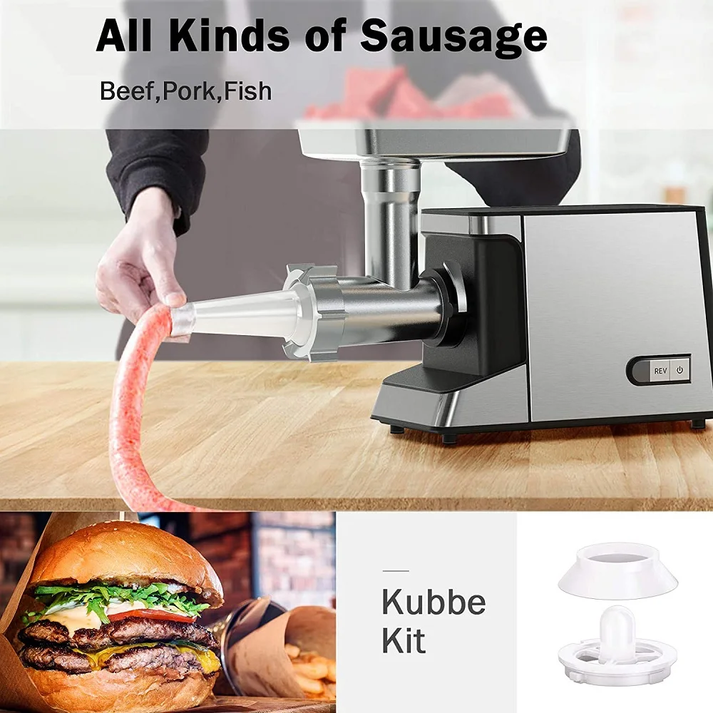 
High Efficiency Multifunctional Home Use Stainless Steel Electric Meat Grinder 