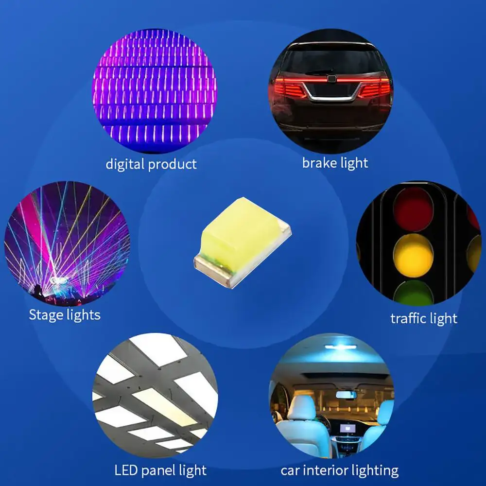 Shenzhen SMD LED 0603 Chip Bi-Color & Full RGB Emitting Red White Blue Yellow with 0.4T 0.6T 0.8T 0.3T Luminous Flux