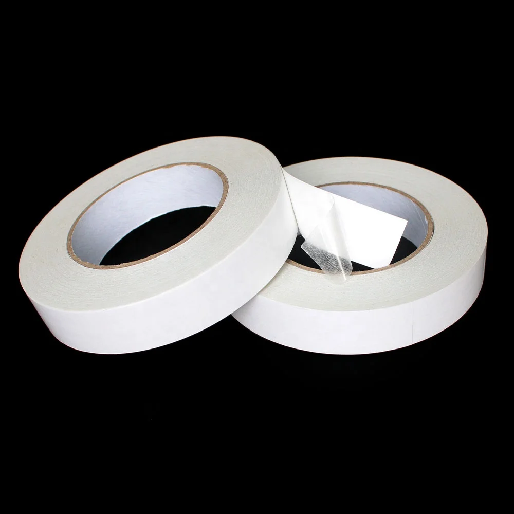 4- Recyclable High Viscosity Envelope Nonwoven Paper Base Double Sided Coated Hot Melt Oil Solvent Glue Tissue Adhesive Tape