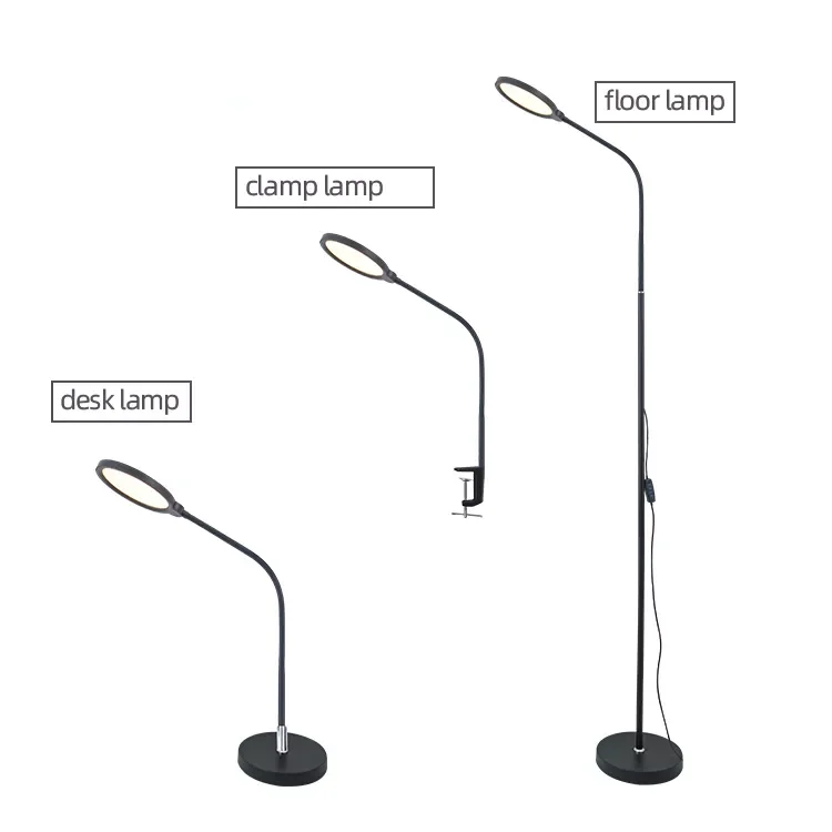 Morder  Hotel 360 Degree free Rotating Beside Lamps 3 in 1 button switch standing floor table LED lamp