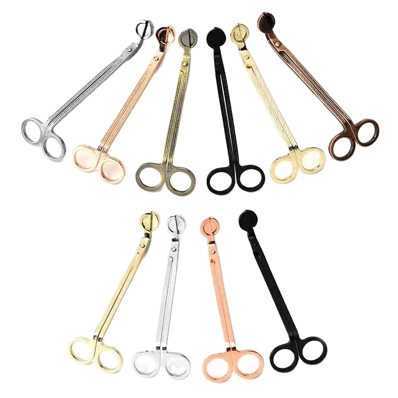 Rose Gold Candle Wick Trimmer, Polished Stainless Steel Wick Clipper Cutter, Scissors