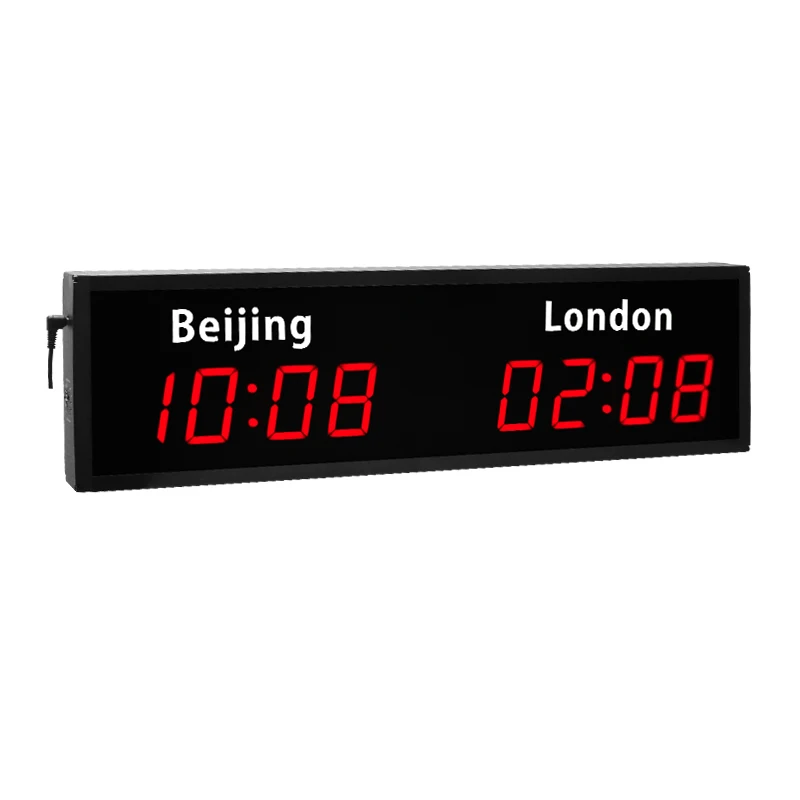 CHEETIE CP34 LED Brand 2.3 Inches 2 Time Zone for Multinational Enterprises and Hotels Small World Clock