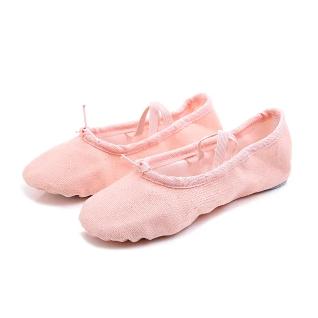 Оптовая продажа, дешевая детская балетная обувь из ткани с мягкой подошвой, обувь для танцев и йоги для взрослых
