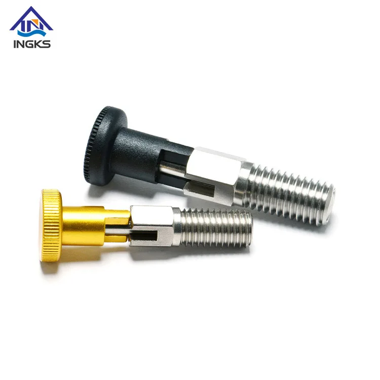 Plunger Push Cam Lock Aluminum Head And Stainless Steel Body Flat Head Pull Knob Indexing Plunger