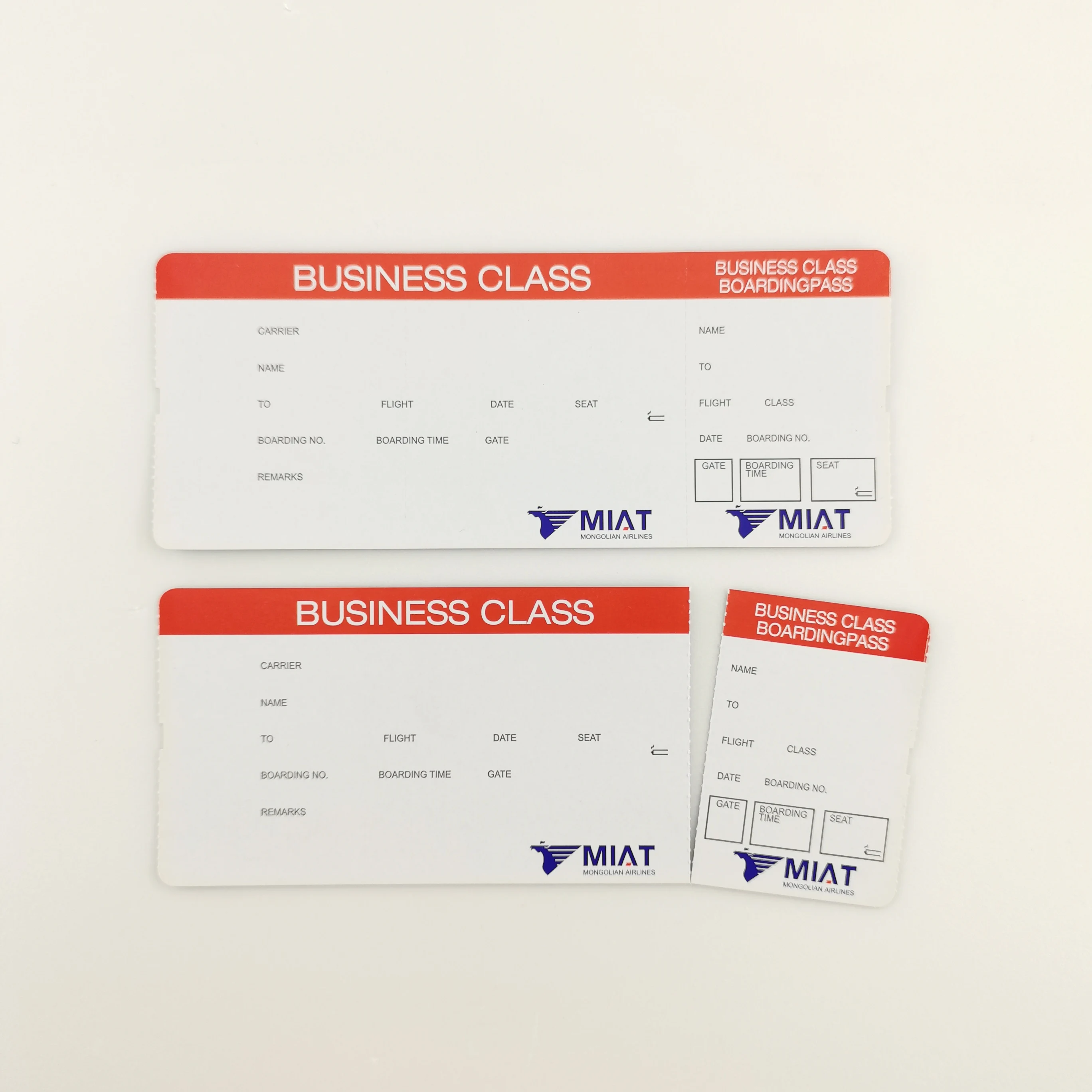 Airline Ticket Thermal Paper Boarding Pass Offset Printing Fancy Paper Coated Paper