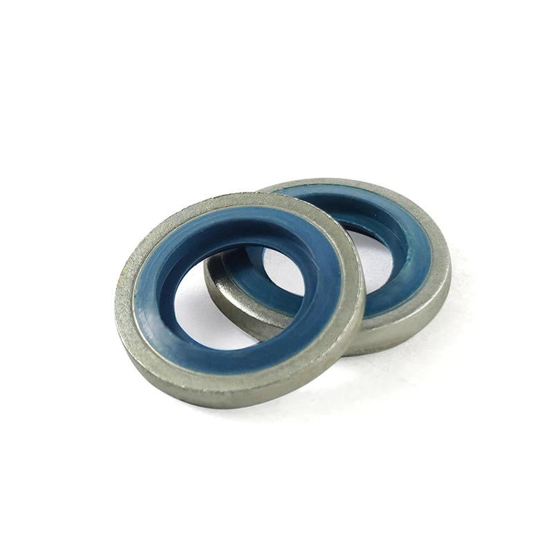 Dowty washer 3/8 1/2 inch BSP NBR galvanized steel black blue Bonded seal