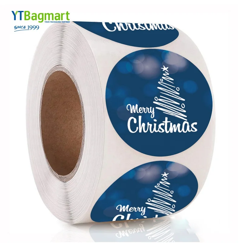 Высококачественные наклейки с индивидуальным логотипом на заказ, наклейки с личной этикеткой, водонепроницаемые виниловые рулоны/этикетки для упаковки домашних животных для рождественской вечеринки