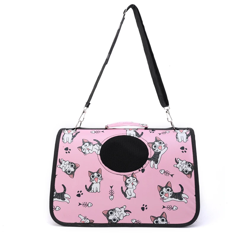 Polyester Pet Backpack Carrier with Zipper Closure Ventilate Cat Backpack Bag Printed Pattern Type Pet Cage