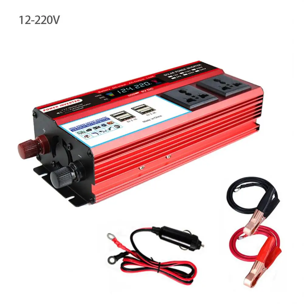 3000W 4000W Modified Sine Wave Solar 12V Power Converter Home DC 12V To 220V 110V Voltage Transformer Adapter Car Inverters