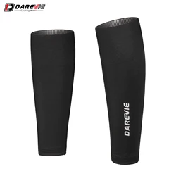 Darevie Wholesale Black Quick Dry Breathable Compression Cycling Bike Calf Shin Sleeves Leg Cycling Support