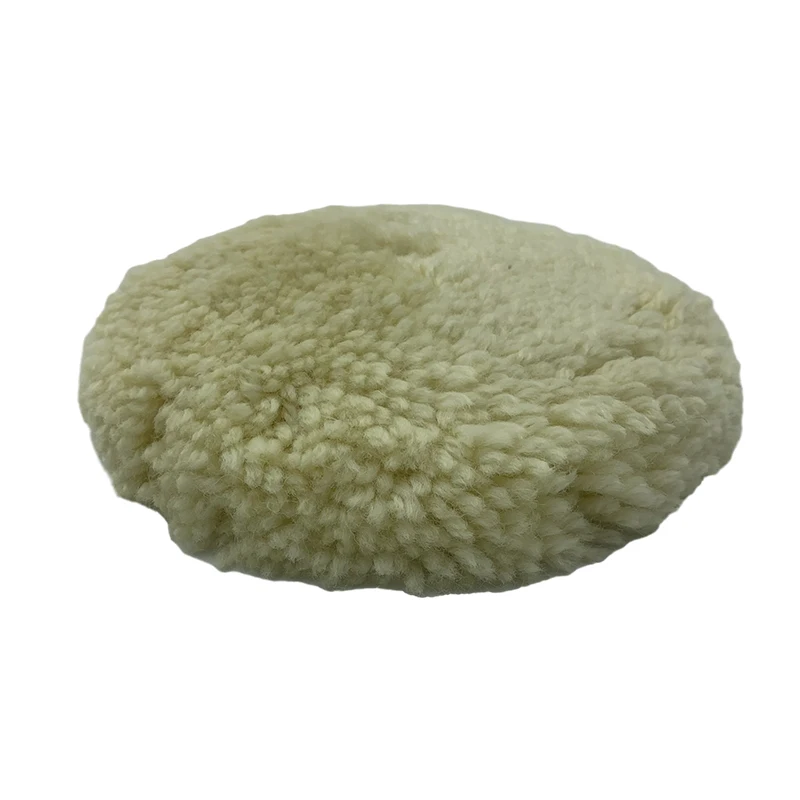 5 Inch White Wool Felt Polishing Wheel Cutting Pad Wool Polishing Wheel For Car Wool Pads For Car Buffing