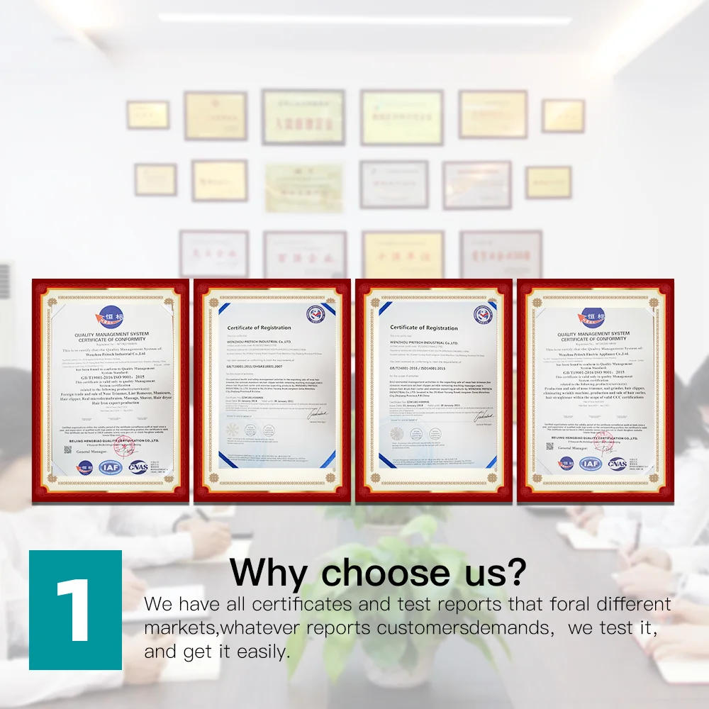 PRITECH ceramic mens hair trimmer lithium battery rechargeable hair clipper