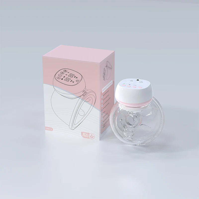 Portable Wearable breast pump painless comfortable Electric Breast Pump remote control for Intelligent synchronized pumping