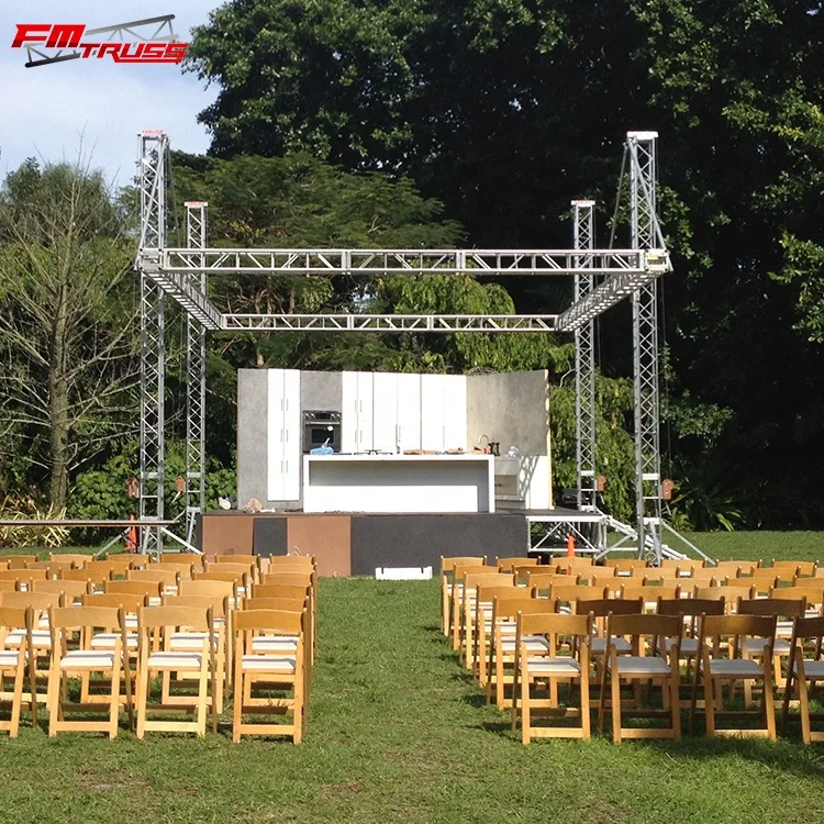 Global goal post truss led screen heavy loading truss aluminum spigot square lighting stage truss on sale