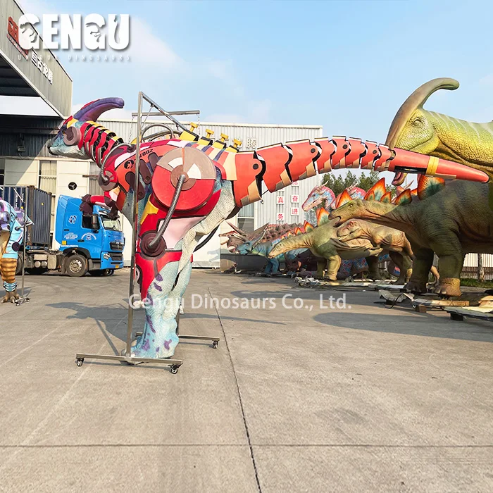 Playground Attractive Dinosaur Suit Lightweight Parasaurolophus Costume Robot For Adults