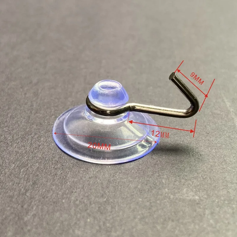 Лидер продаж, прозрачная присоска из ПВХ-пластика с крючком и грибовидной головкой для поверхности стеклянного мрамора, гладкого металла