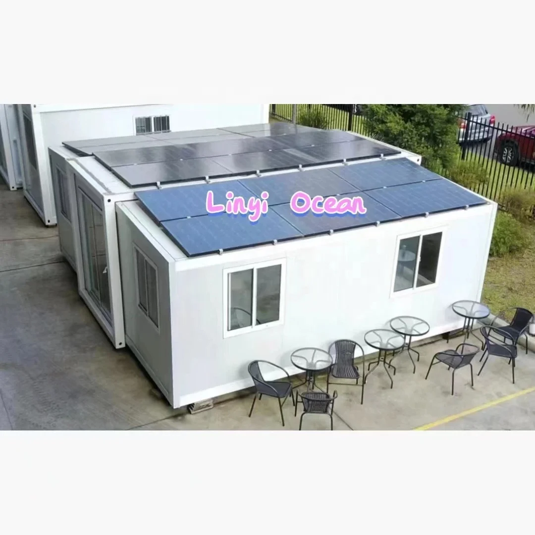 20ft 40-футовый расширяемый контейнерный дом с солнечными панелями модульная вилла с ванной кухней сборные дома