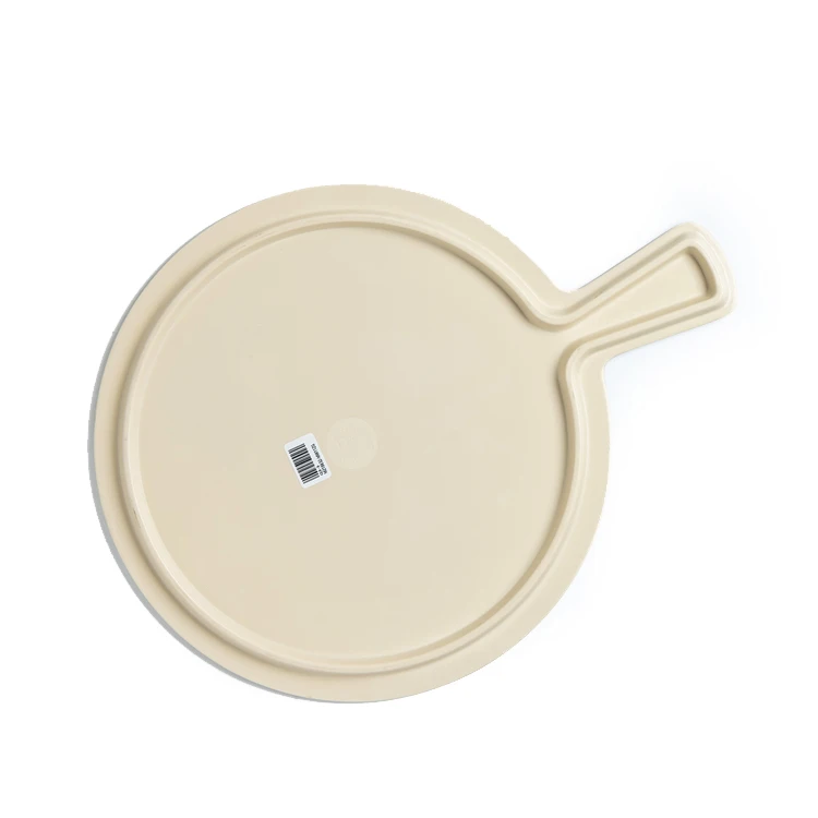 wholesale new wooden design unbreakable round melamine pizza plate