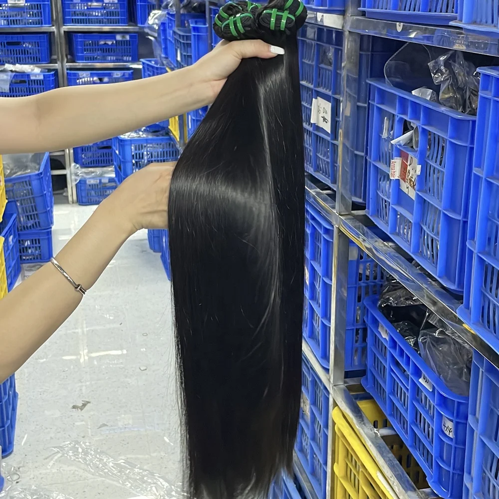 Wholesale Supplier Vietnamese Raw Hair Unprocessed Virgin Natural Silky Bone Straight Virgin Hair Double Drawn Hair Bundles