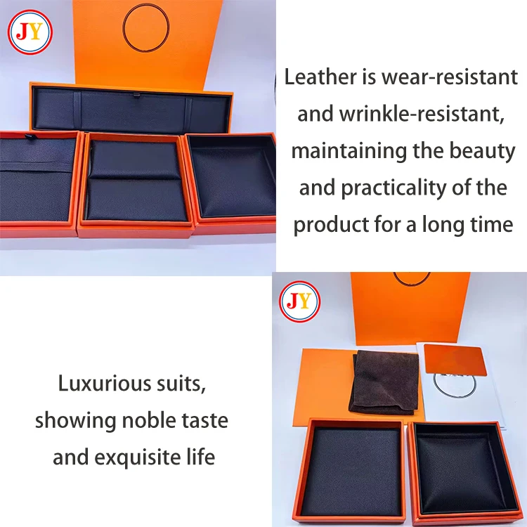 Oirlv Luxury Leather Bracelet/Bangle Gift Box Square Jewelry Display Box Small Trinket Storage Brand Box