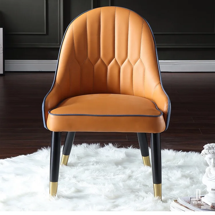 Restaurant Bulk price hotel leather chair contemporary dining chair