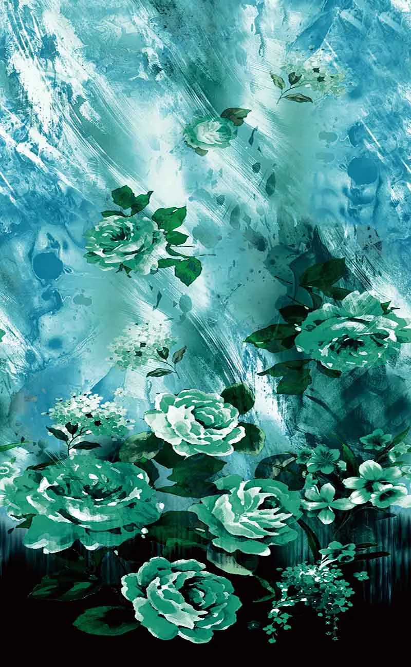 White Chiffon Fabric Wholesale Digital Print Big Flower 100 Polyester Floral Jacquard Chiffon Fabric Printed For Dress