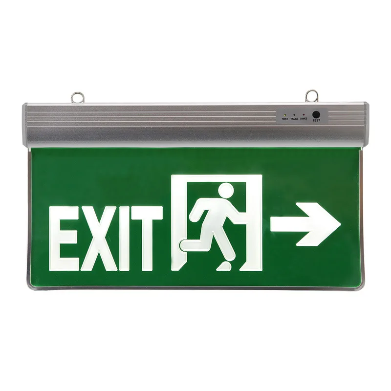 Boyid Factory 3W Rechargeable Ip20 Led Exit Sign Emergency Light  Acrylic Exit Lighting green warning light